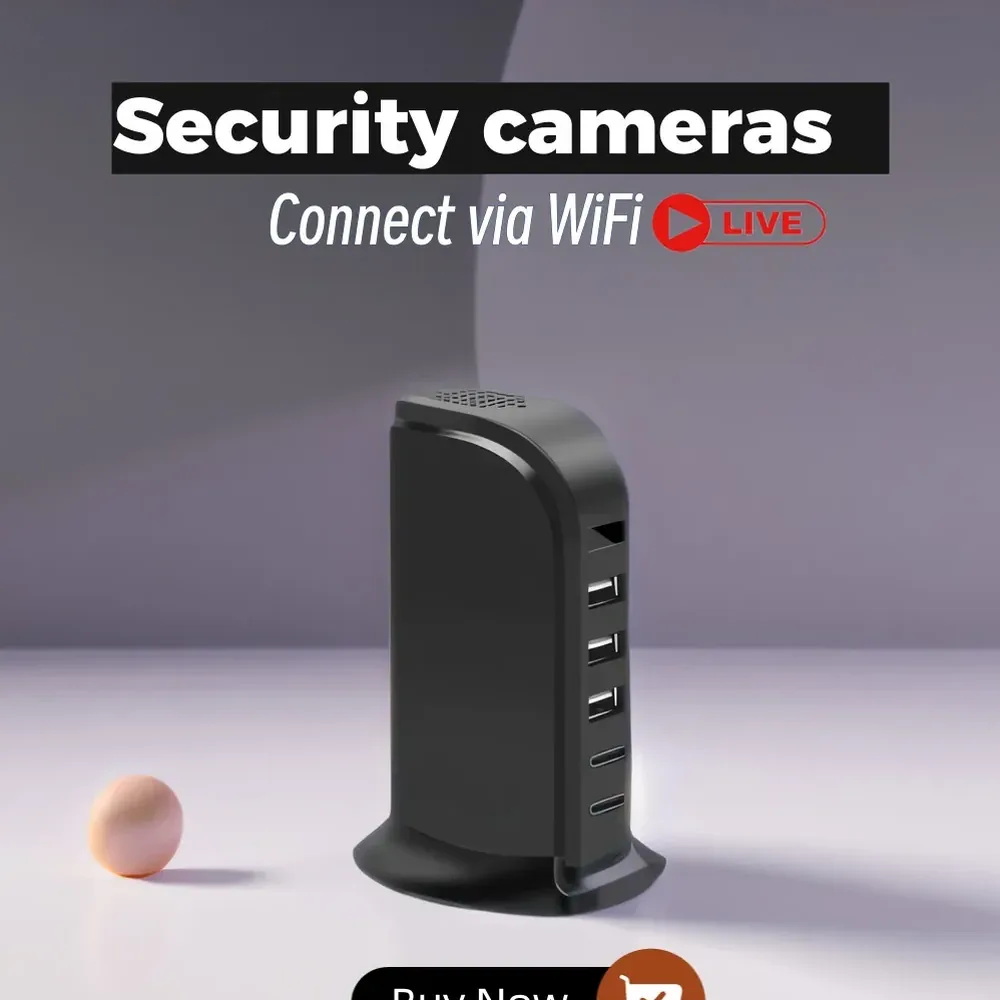 USB-port tower — closer angle