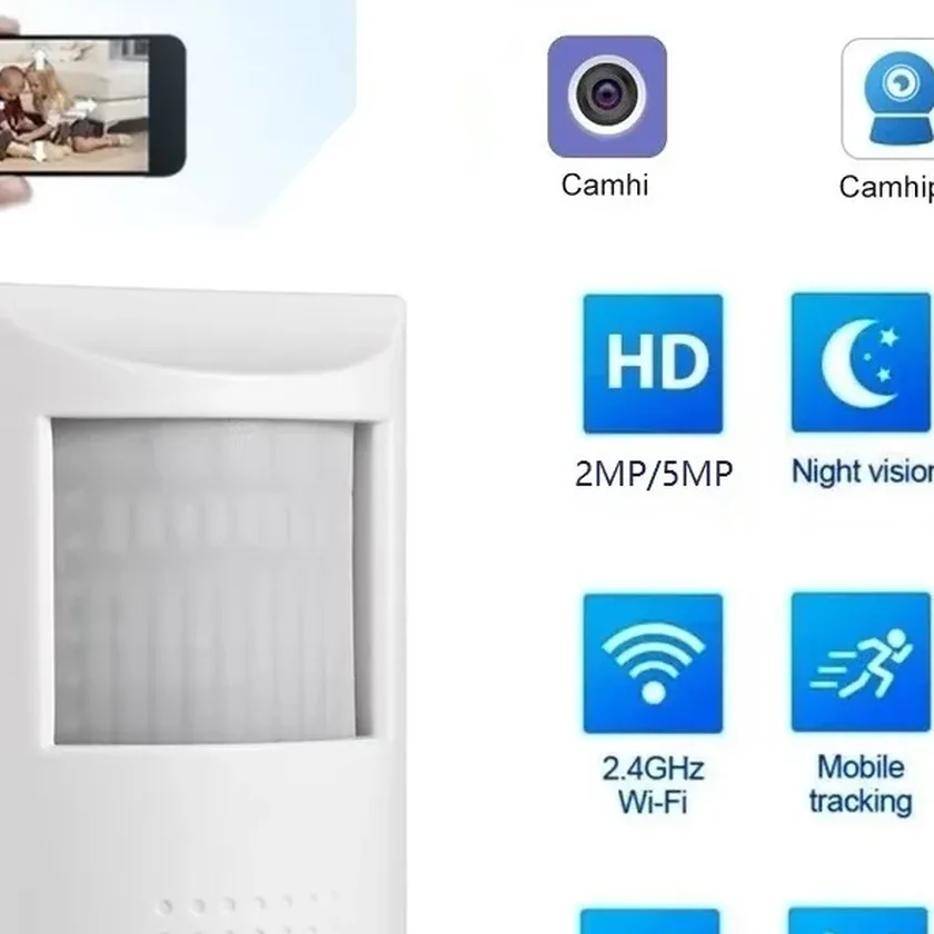 Wall PIR box — camera / mic crop