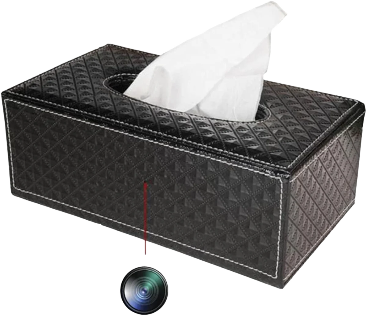 كاميرا تجسس واي فاي بصندوق مناديل wifi,motion_detection,1080p,audio,app_control