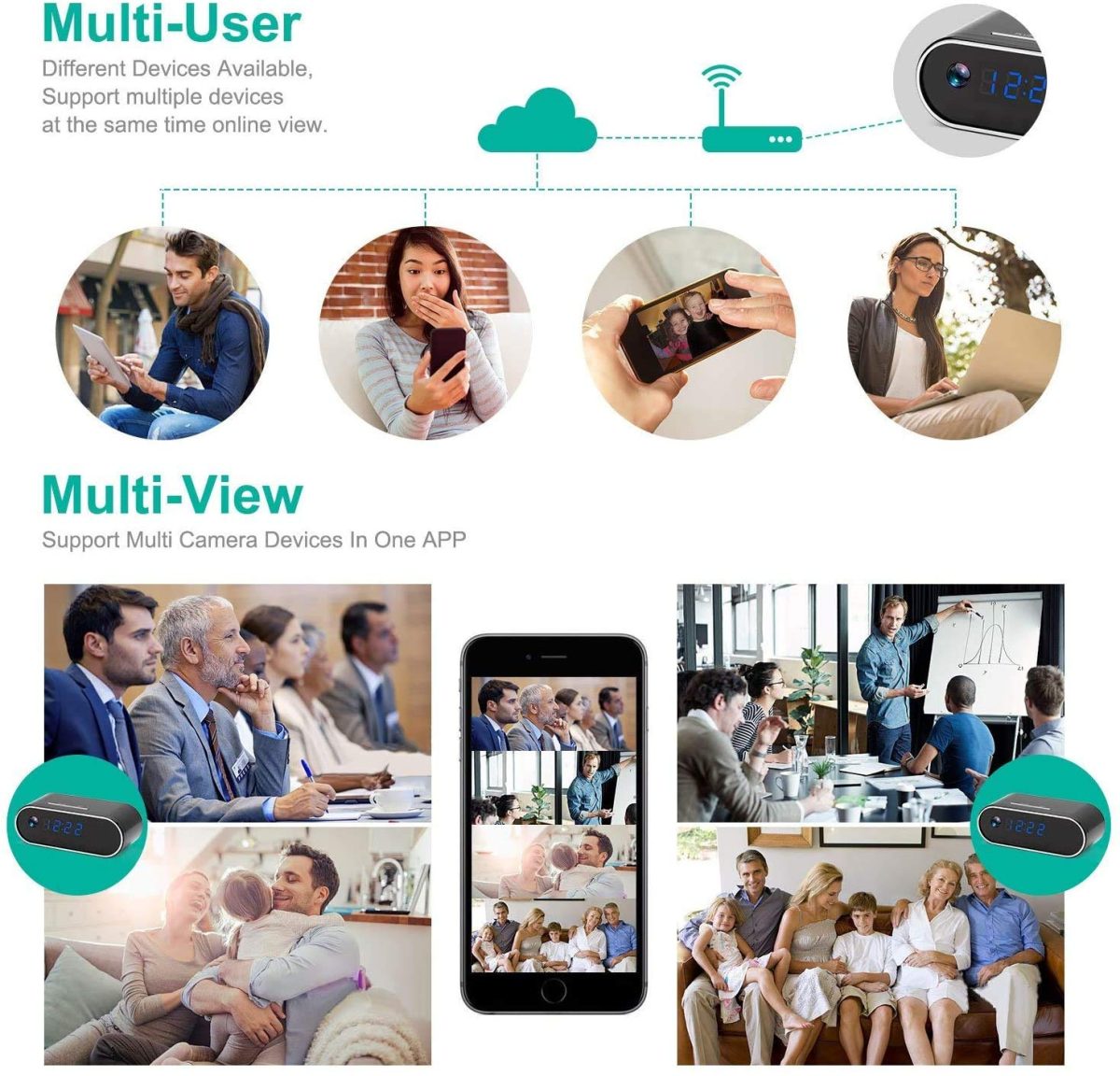 Xc2 1080P高清隱藏式攝像頭時鐘